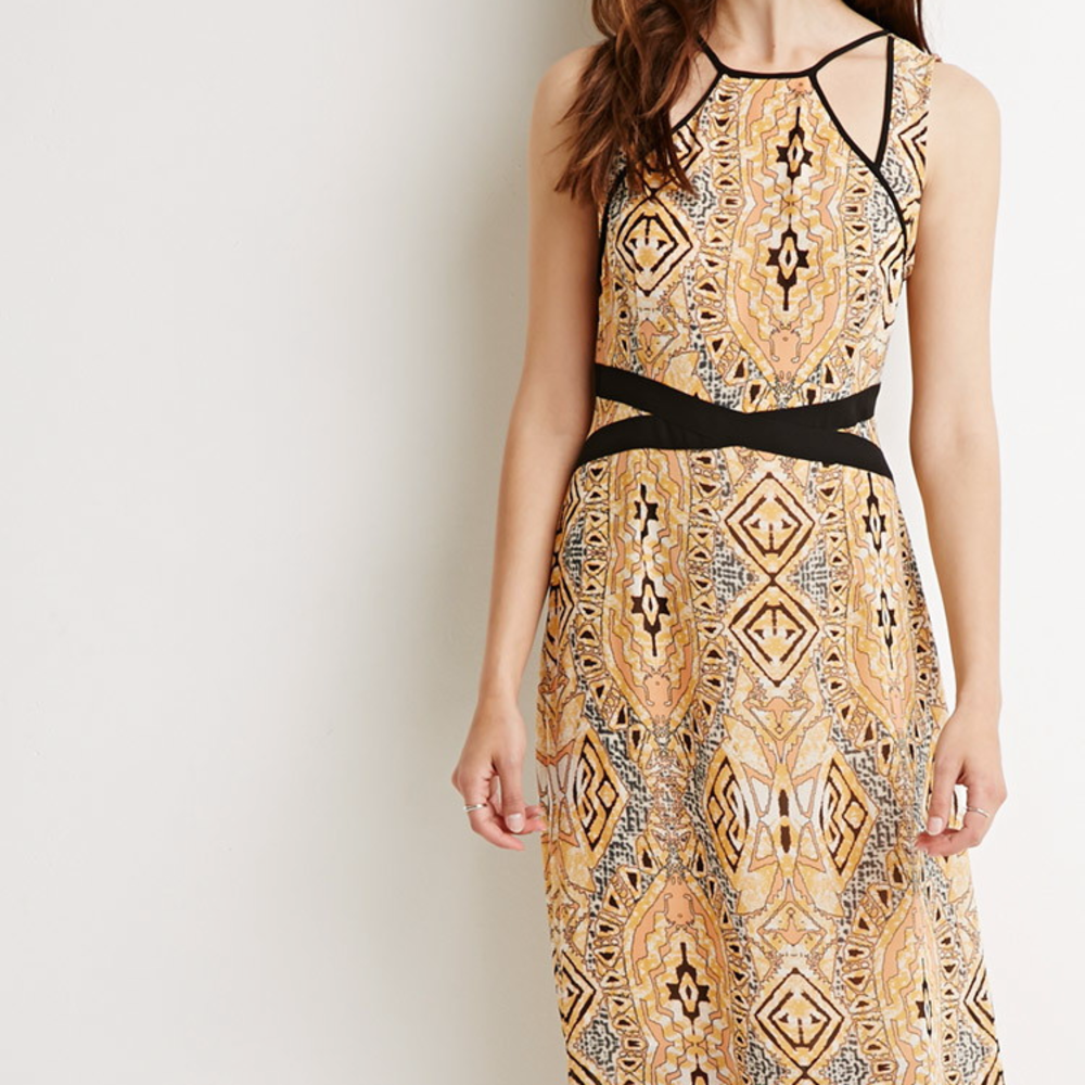 Southwestern Print Cutout Maxi Dress - Picture 6 of 7